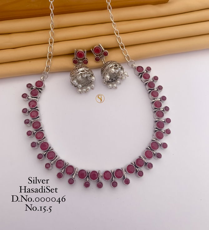 04 Designer Navaratri Silver Hasadi Set Wholesale Shop In Surat
